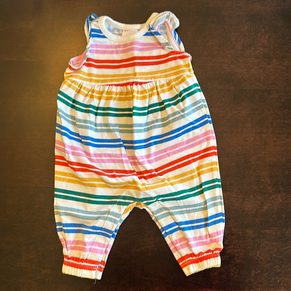 Hanna Andersson 3-6 mo jumper baby girl rainbow colors